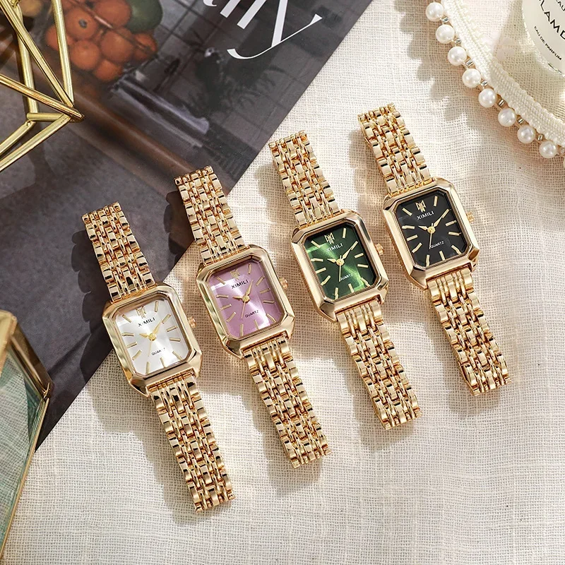 Women Retro Square Metal Band  - Jewelry For Watches recension och pris
